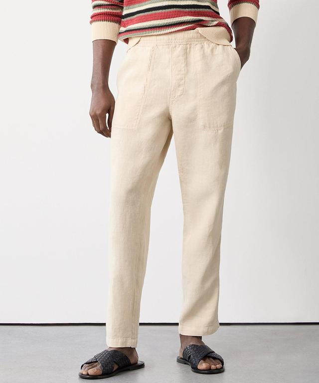 Italian Linen Beach Pant in Sand Dollar Male Product Image