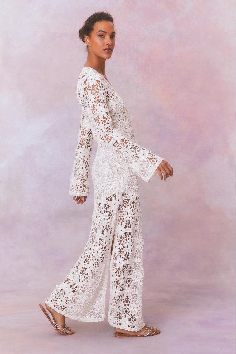 Lorne Cotton Crochet Maxi Dress Product Image