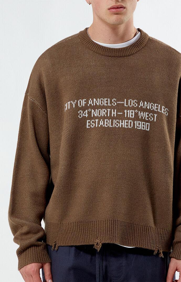 Men's Angels Cropped Sweater in Brown/Walnut - Product Image