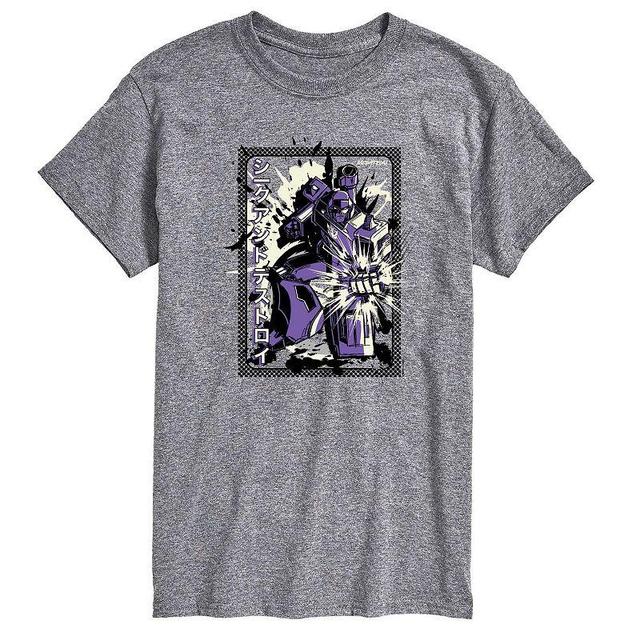 Mens Transformers Seek and Destroy Graphic Tee Grey Gray Product Image