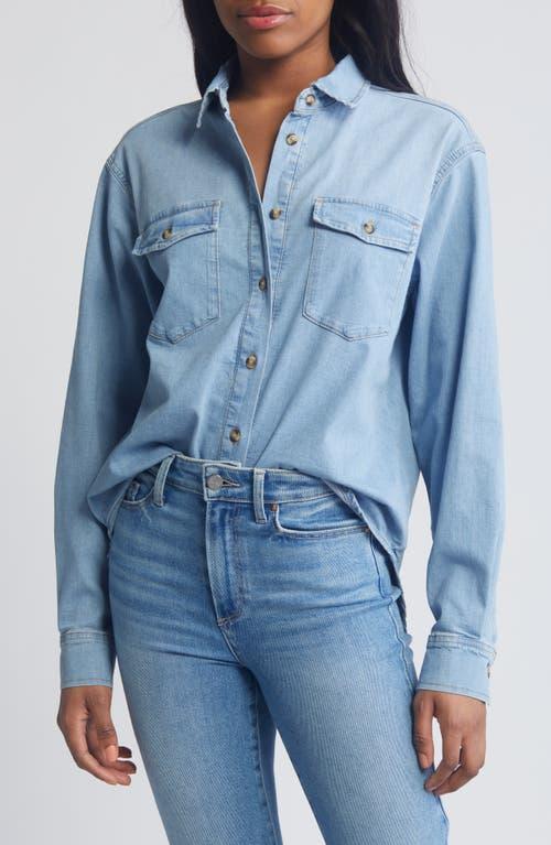 Womens Denim Fitted Shirt Product Image