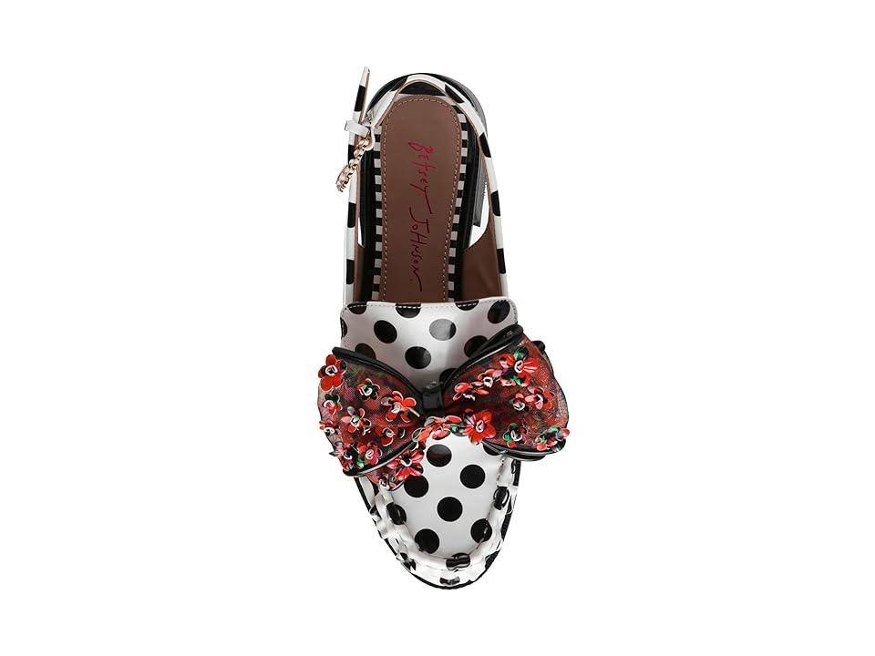 Blue by Betsey Johnson Breyer Black Polka Dot) Women's Flat Shoes Product Image