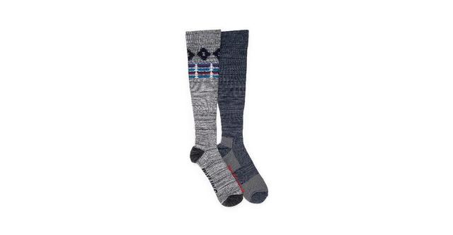 Muk Luks Mens Compression Socks (2 Pair Pack) - Md grey Product Image