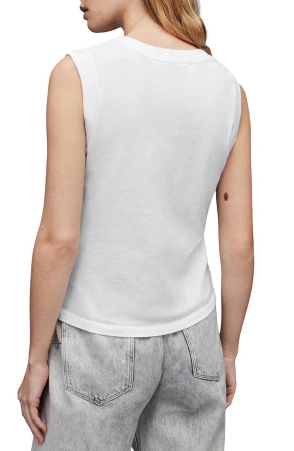 Womens Chalk White Rina Stretch-jersey Tank Top M In Optic_white Product Image