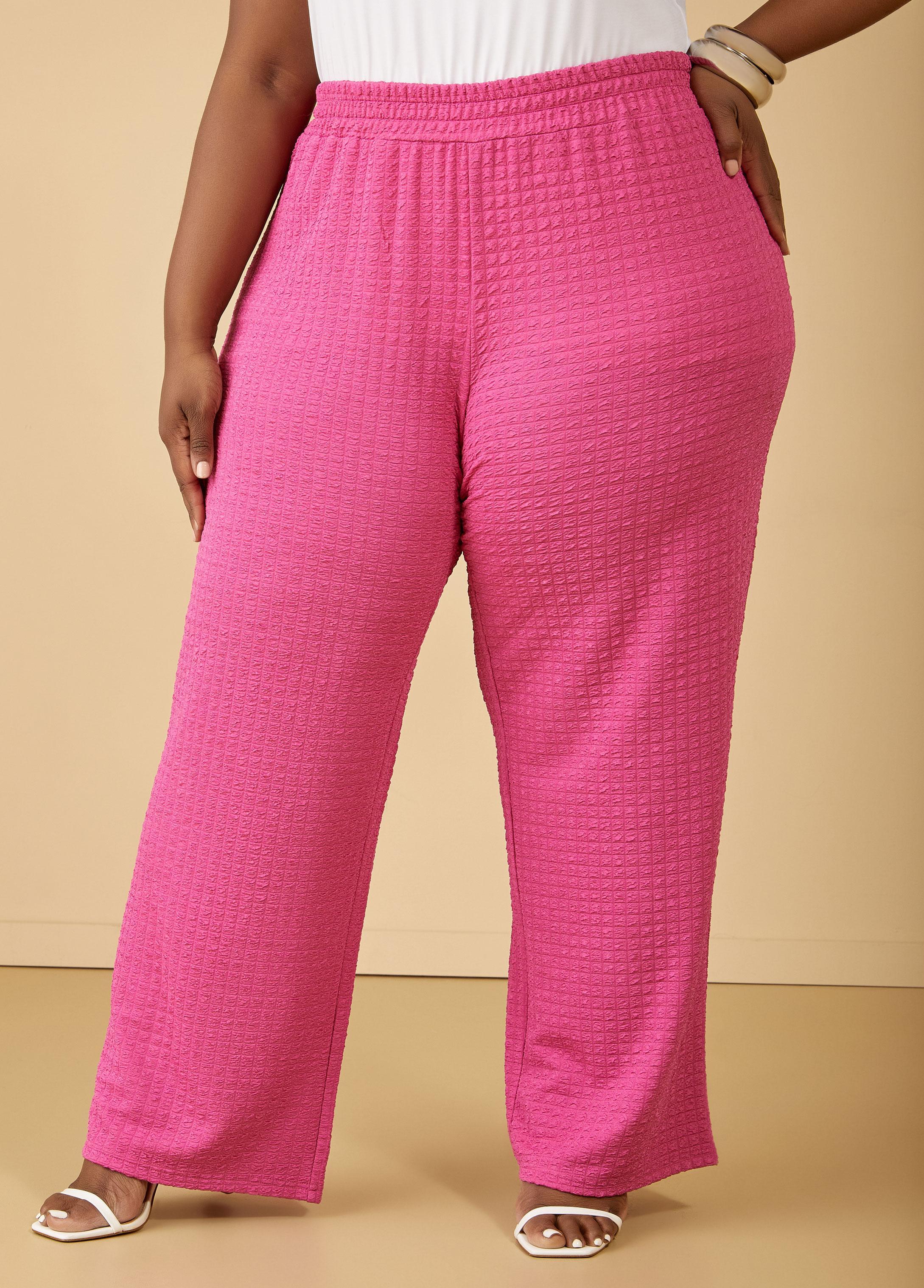 Textured Knit Straight Leg Pants Product Image