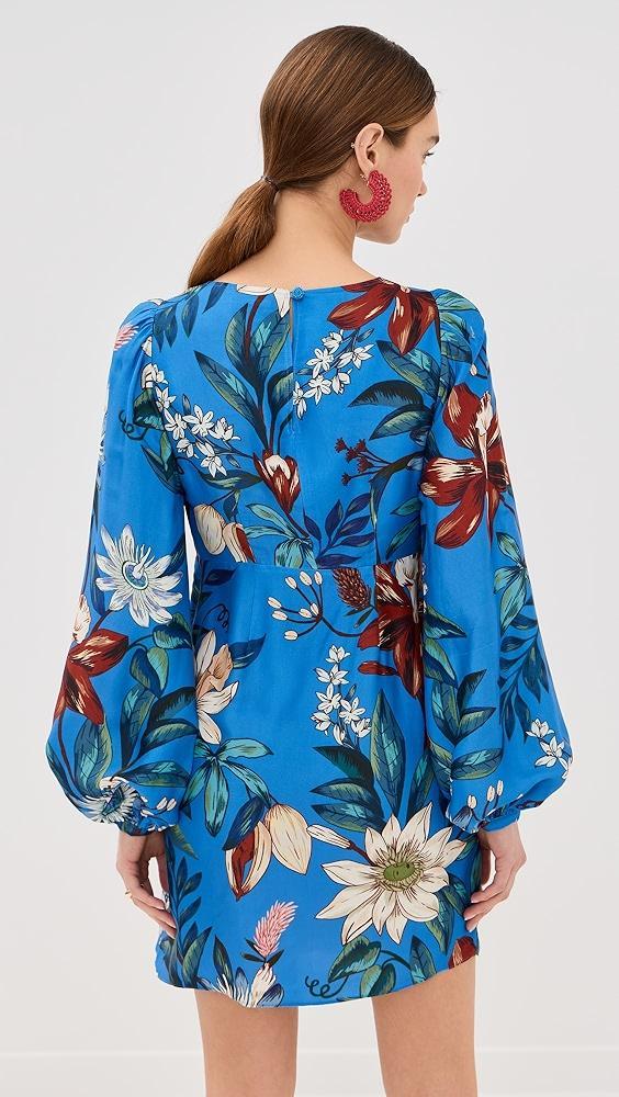 FARM Rio Surreal Flowers Blue Wrap Mini Dress | Shopbop Product Image