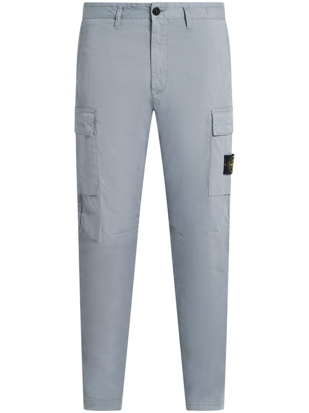 STONE ISLAND Compass-badge Trousers In Grey Product Image