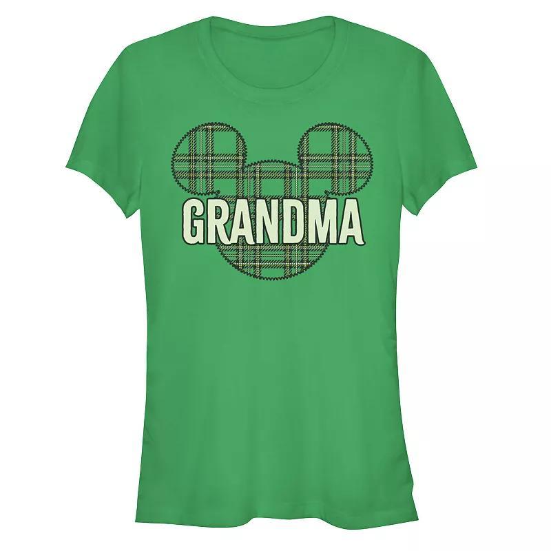 Disneys Mickey Mouse Womens Grandma Christmas Patch Graphic Tee Product Image