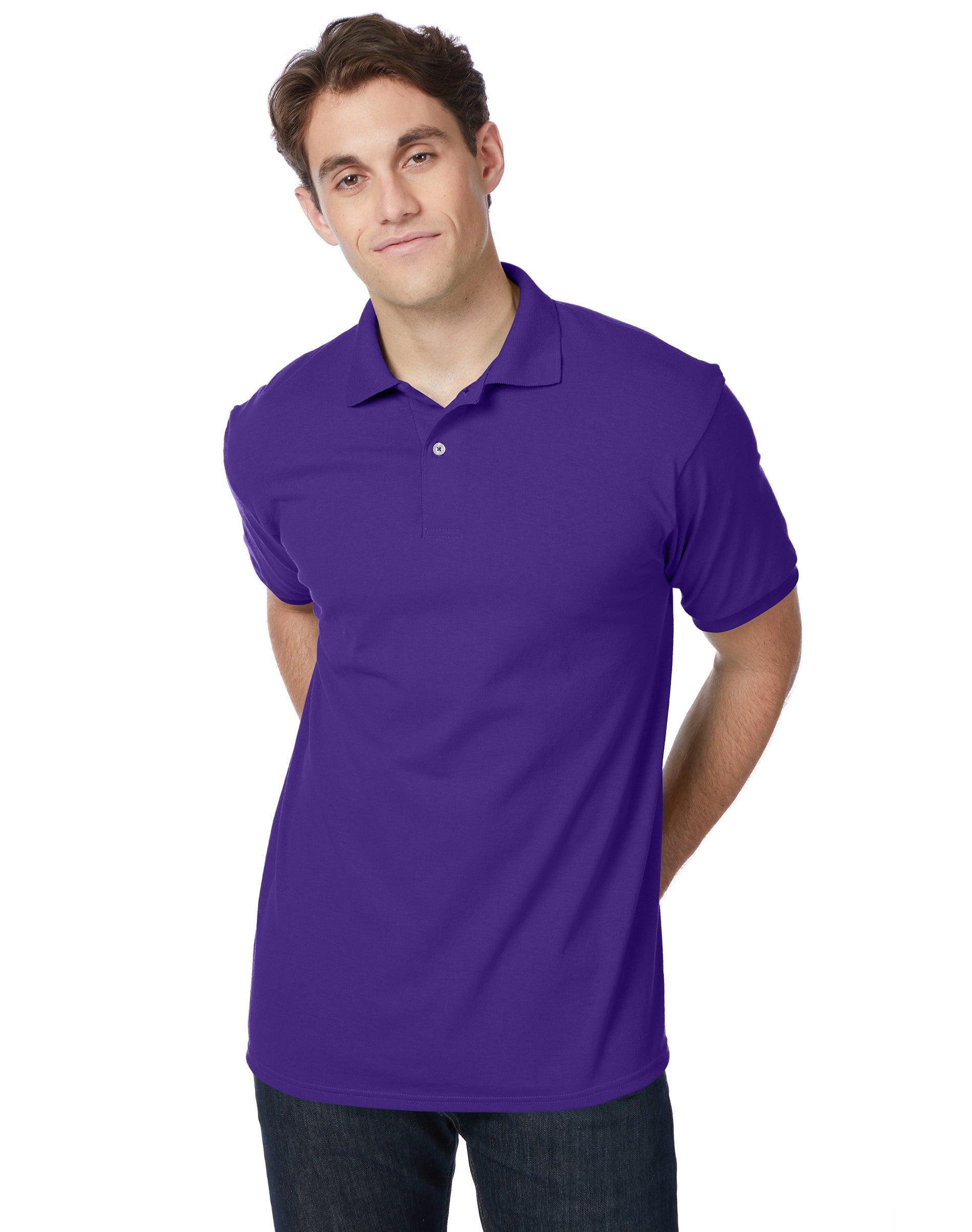 Hanes EcoSmart Mens Polo Shirt (Big & Tall Sizes Available) Ash S Product Image