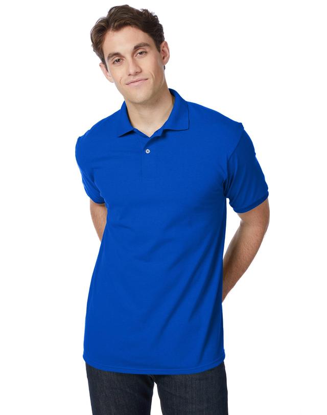 Hanes EcoSmart Mens Polo Shirt (Big & Tall Sizes Available) Black S Product Image