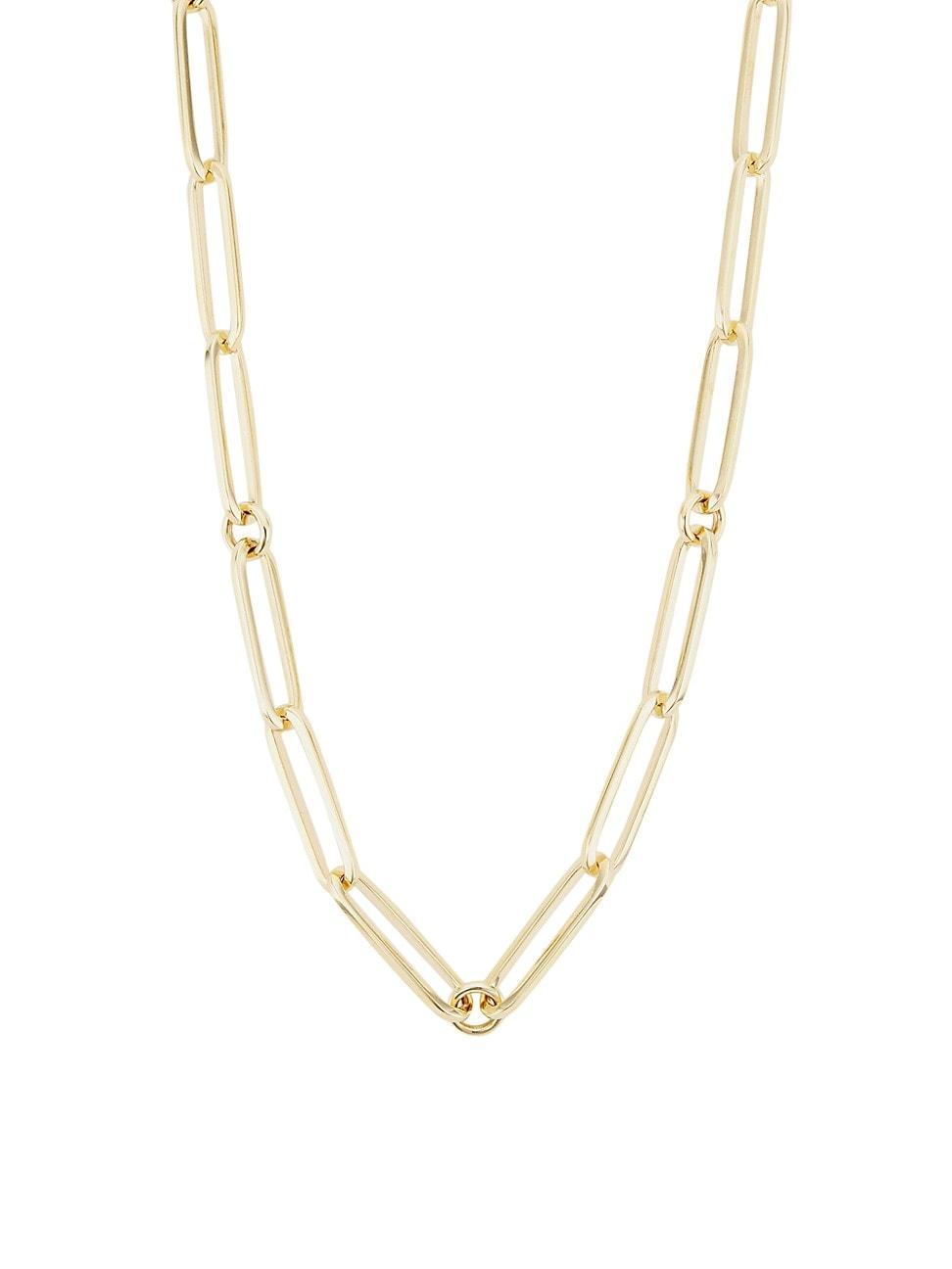 Womens 14K Yellow Gold Paper-Clip-Chain Necklace/18 Product Image