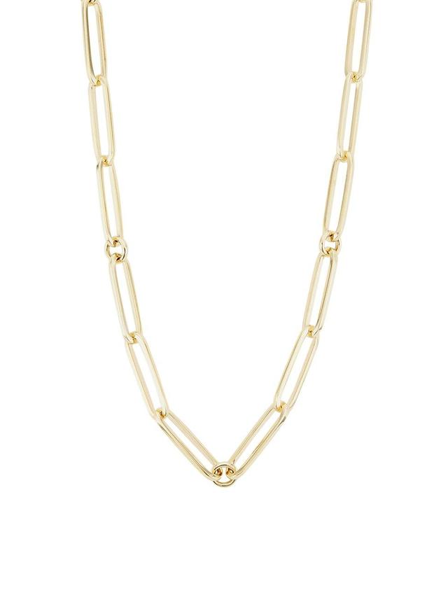 Womens 14K Yellow Gold Paper-Clip-Chain Necklace/18 Product Image