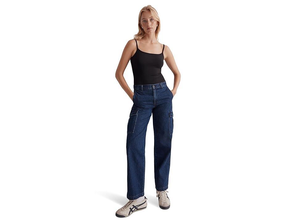 Madewell Low-Slung Straight Cargo Jeans in Martindale Wash (Martindale) Women's Jeans product image