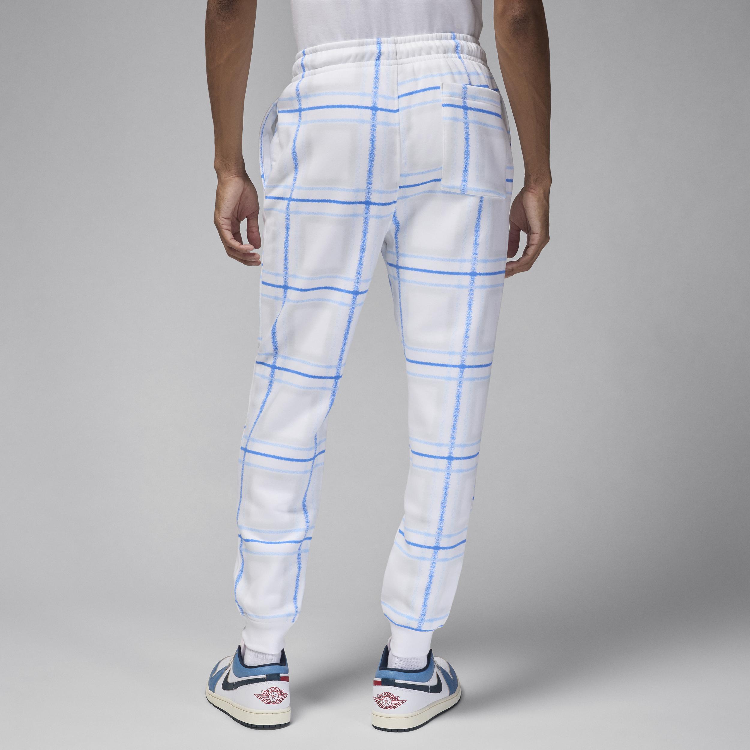 Jordan Mens Jordan Essentials Holiday Fleece Pant - Mens White/Legend Blue Product Image