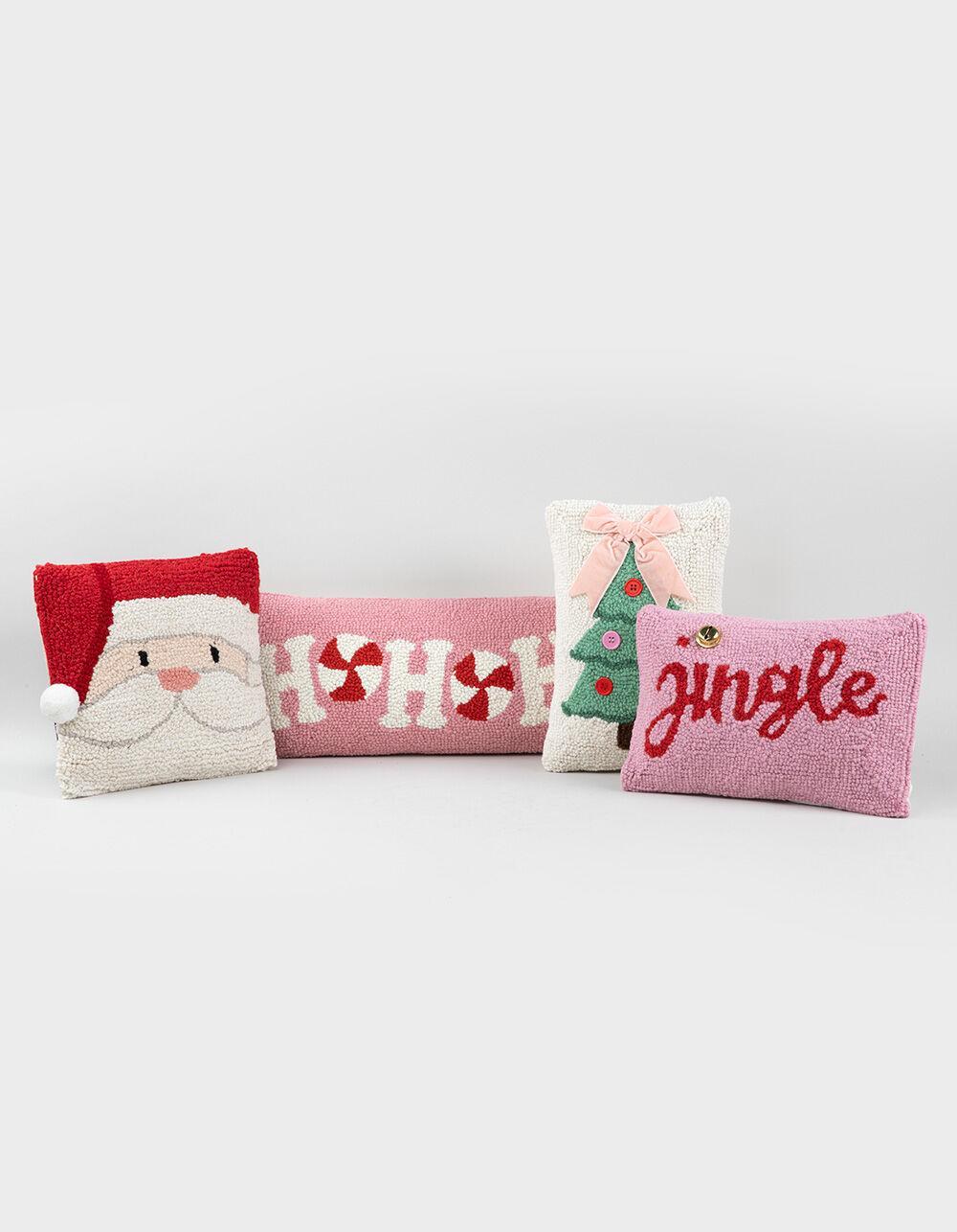 Candy Cane Ho Ho Ho Hook Pillow Product Image