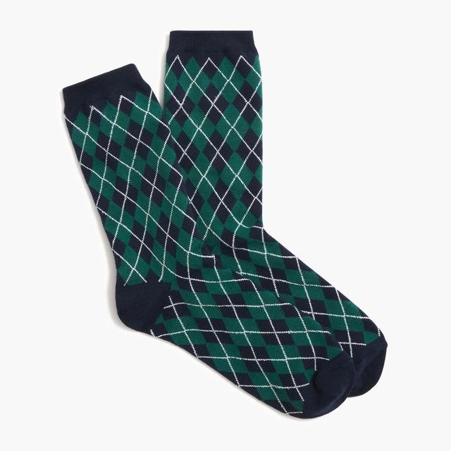 Argyle trouser socks with metallic threads Product Image