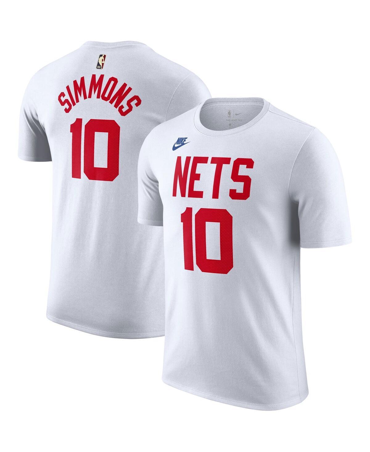 Mens Nike Ben Simmons White Brooklyn Nets 2022/23 Classic Edition Name and Number T-shirt Product Image