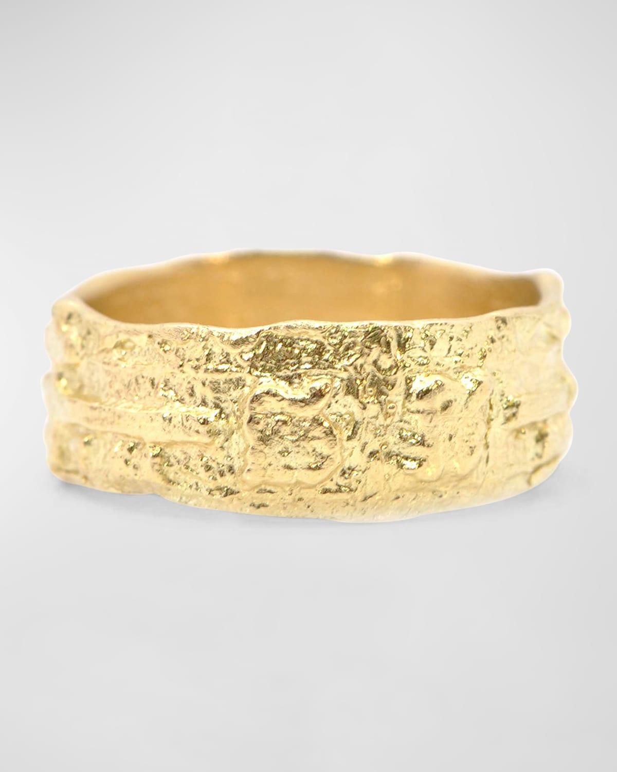 Armenta Men's 18K Yellow Gold Artifact Band Ring - Size: 12 - GOLD Product Image