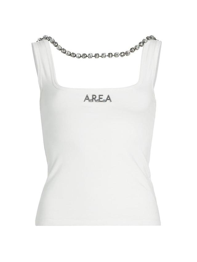 Womens Beaded Nameplate Tank Product Image