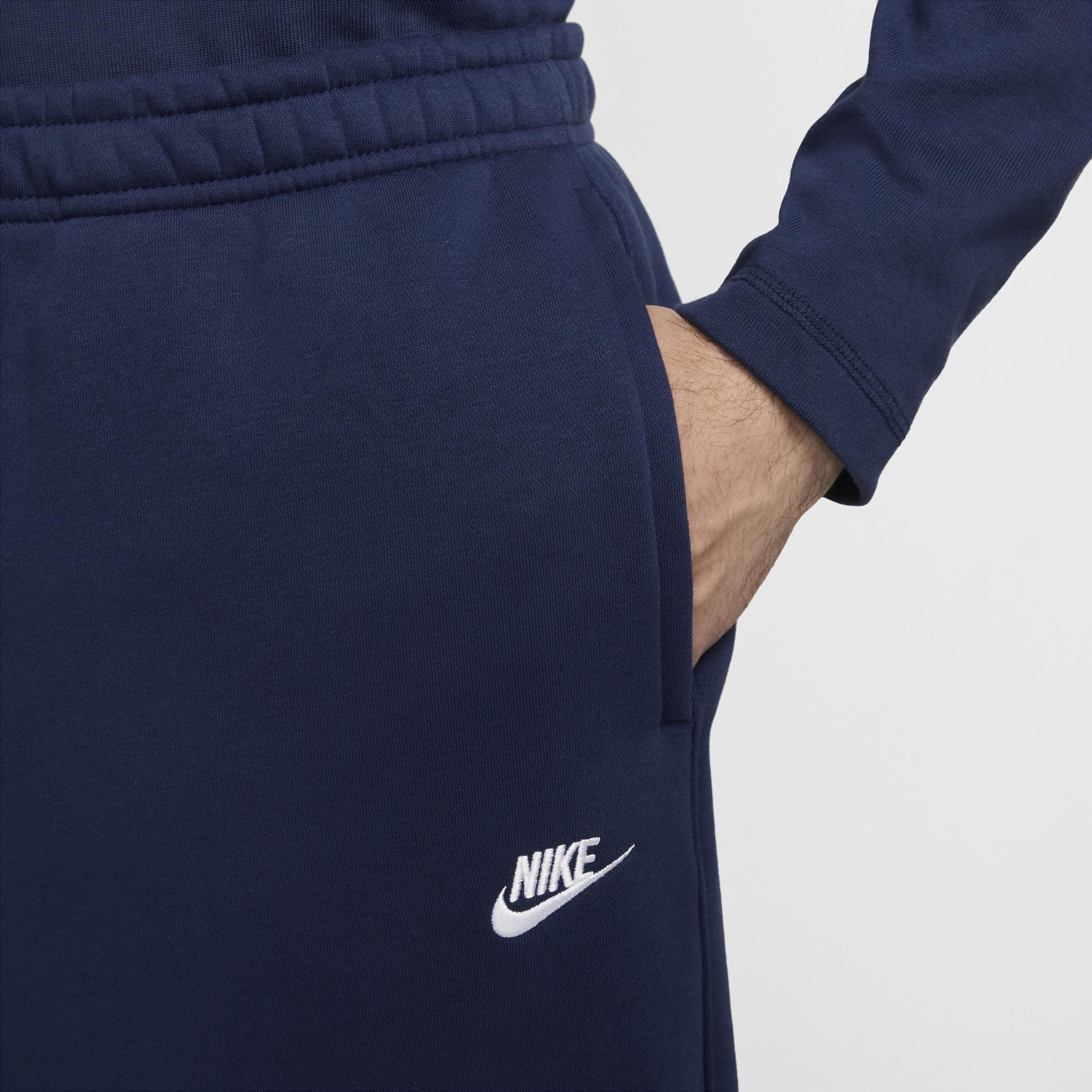 Nike Mens Nike Club BB Fleece Bungee Pants - Mens Navy/White Product Image