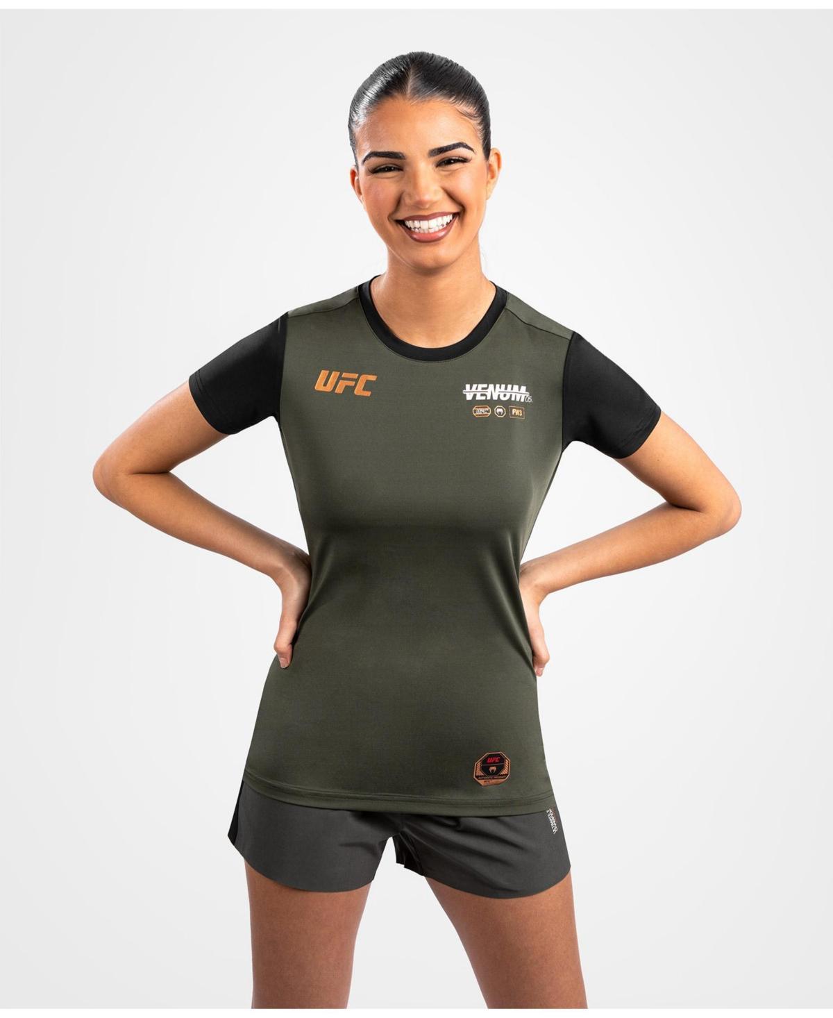 Venum Ufc Womens Authentic Adrenaline Fight Week T-shirt Jersey - Khaki Product Image