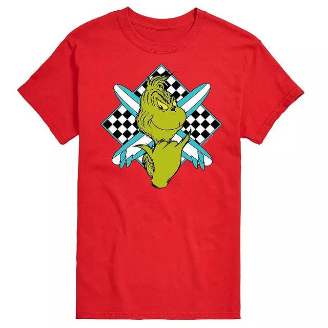 Big & Tall Dr. Seuss The Grinch Crossed Surfboards Graphic Tee, Mens Product Image