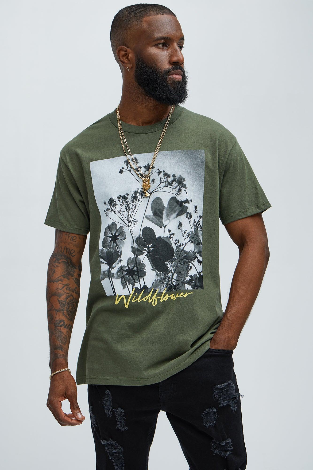 Wildflower Short Sleeve Tee - Olive Product Image