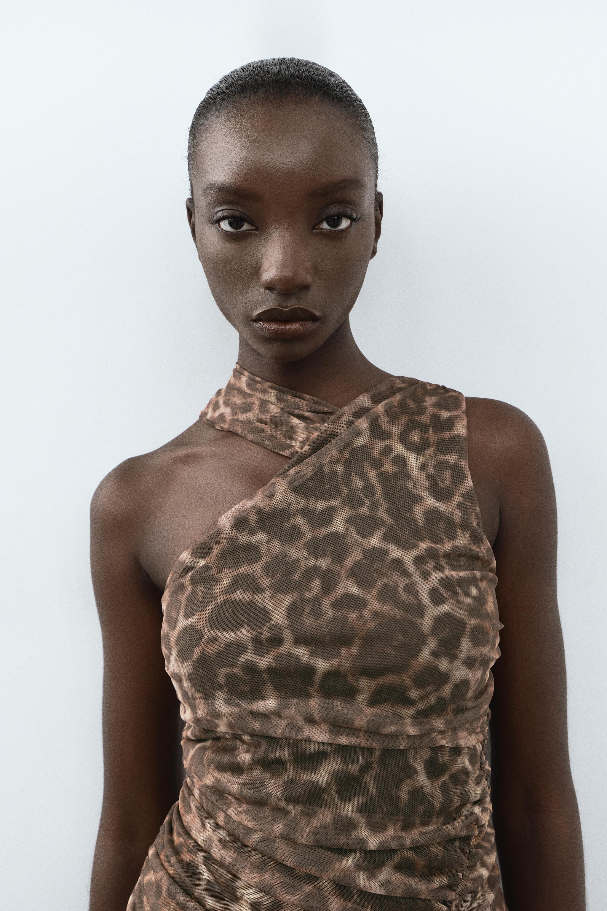 ANIMAL PRINT TULLE DRESS Product Image