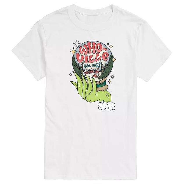 Mens Dr. Seuss The Grinch Whoville Globe Graphic Tee Product Image