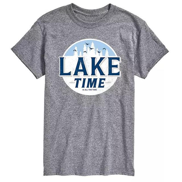 Mens Lake Time Graphic Tee Med Grey Product Image