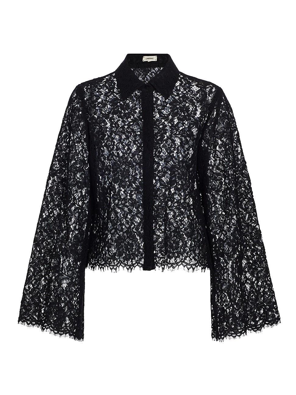 Womens Carter Lace Bell-Sleeve Blouse Product Image