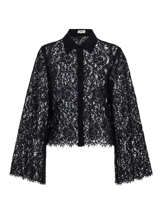 Womens Carter Lace Bell-Sleeve Blouse Product Image