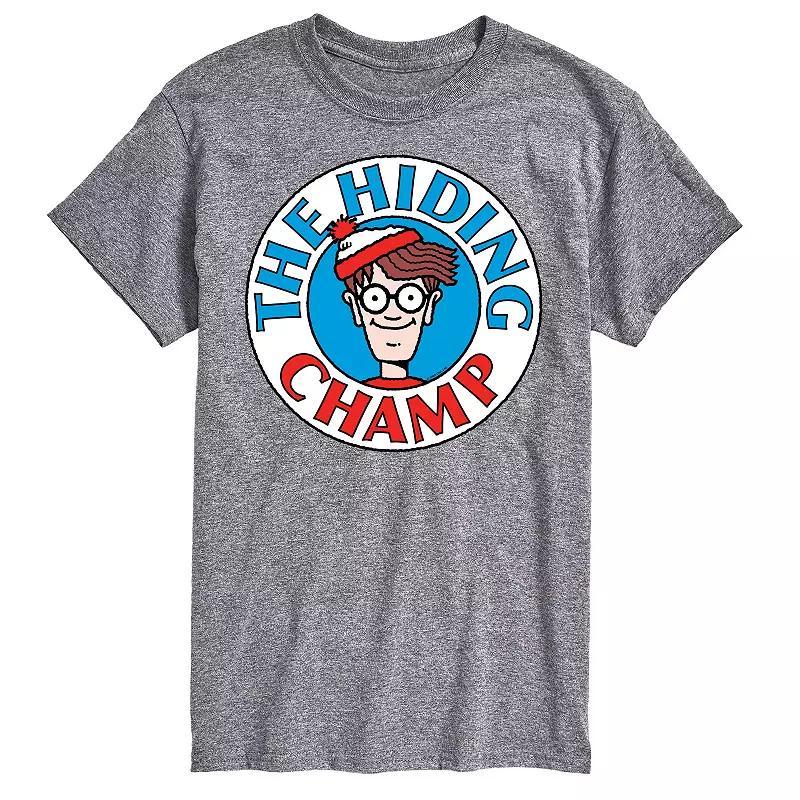 Mens Wheres Waldo The Hiding Champ Graphic Tee Blue Product Image