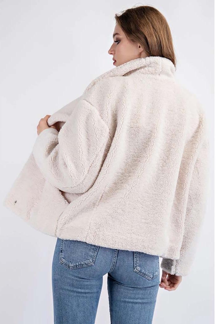 Shearling Jacket with Snap Buttons Product Image