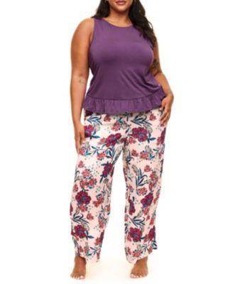 Plus Size Aerys Pajama Tank & Pants Set Product Image