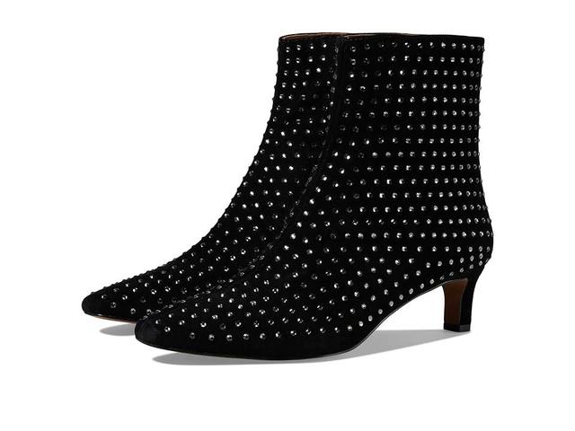 Madewell The Dimes Kitten-Heel Boot in Crystal-Embellished Suede (True Multi) Women's Boots Product Image