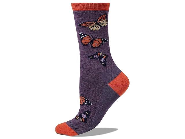 Darn Tough Vermont Flutter Crew Lightweight (Plum) Women's Crew Cut Socks Shoes Product Image