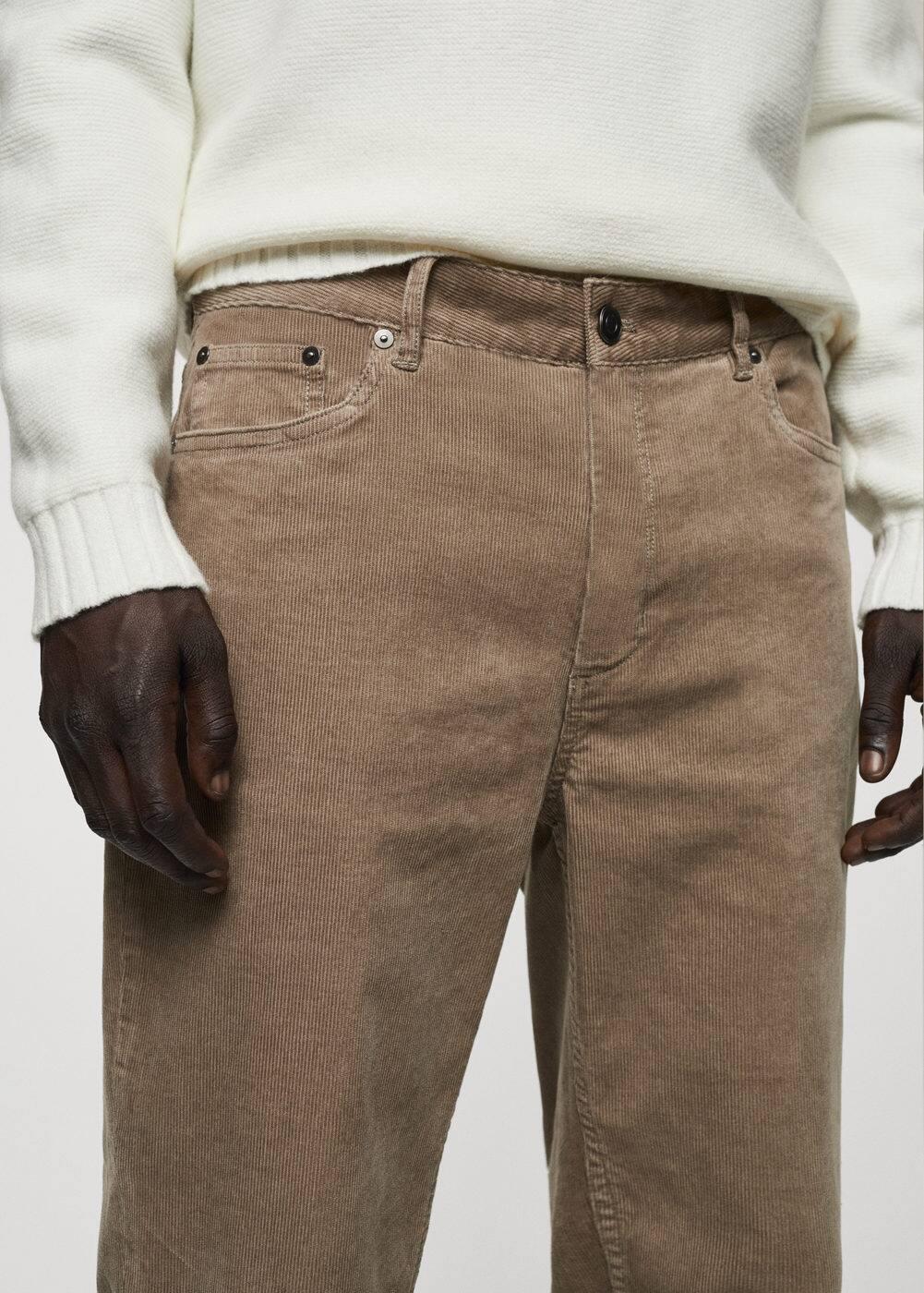 MANGO MAN - Micro-corduroy slim-fit pants beigeMen Product Image