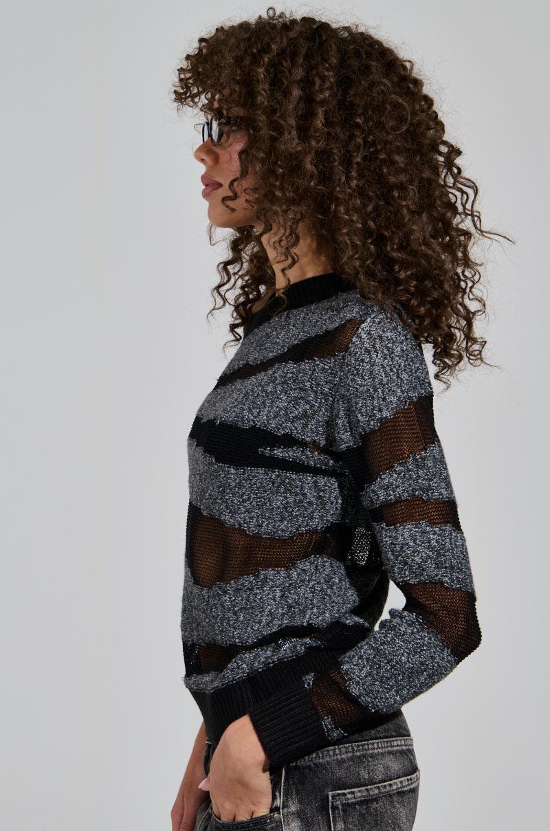 KASHA CREWNECK SWEATER IN GREY Product Image