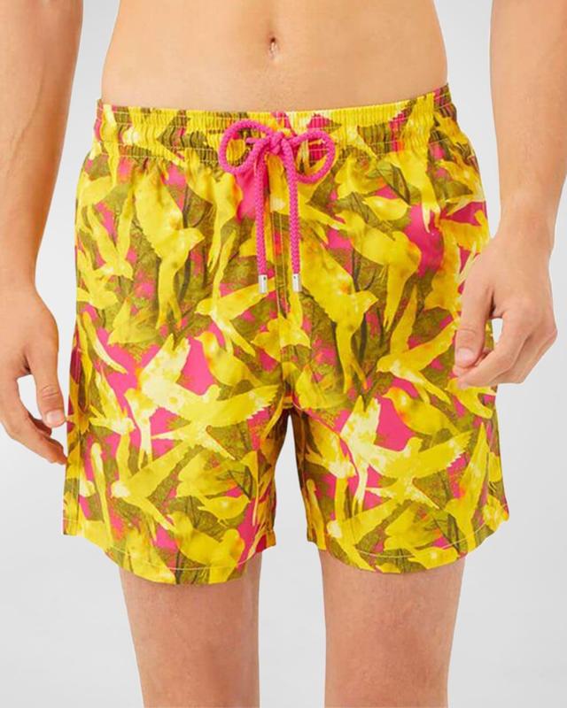 Mens Retro Large Birds Swim Trunks Product Image