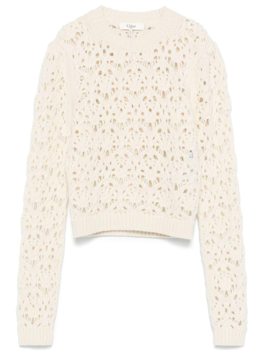 Wool Knit Jumper In Neutrals Product Image