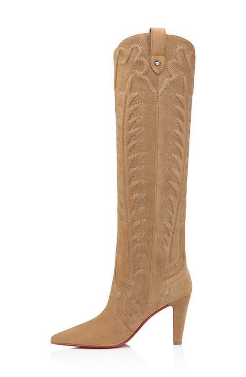 Santia 85mm Suede Boots In Tan Product Image