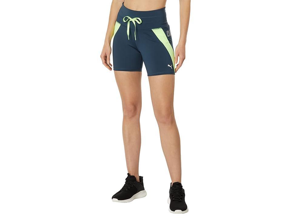 PUMA Olivia Amato High-Waist Running Tight Shorts (Dark Night) Women's Shorts Product Image