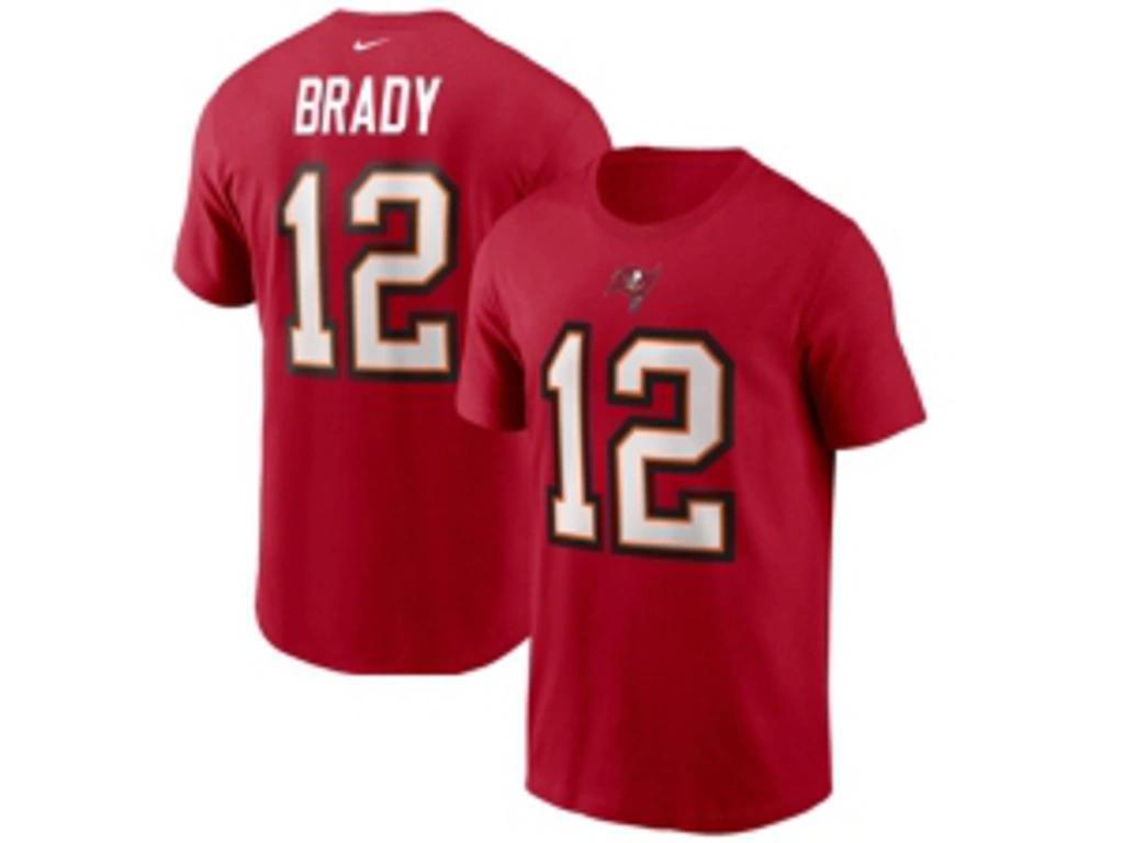 NIKE Tampa Bay Buccaneers Men's Pride Name And Number Wordmark 3.0 Player T-shirt Tom Brady In Red Product Image