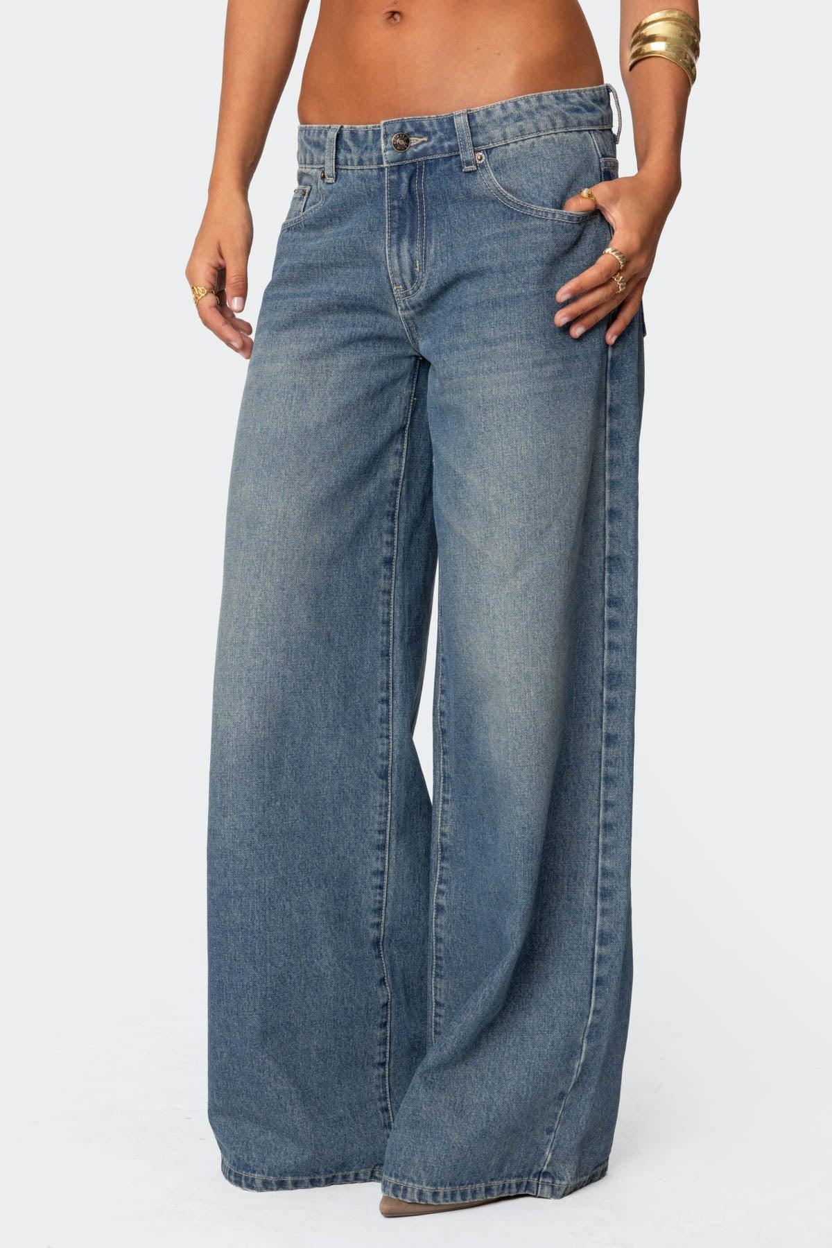 Vyxen Vintage Washed Low Rise Jeans Product Image