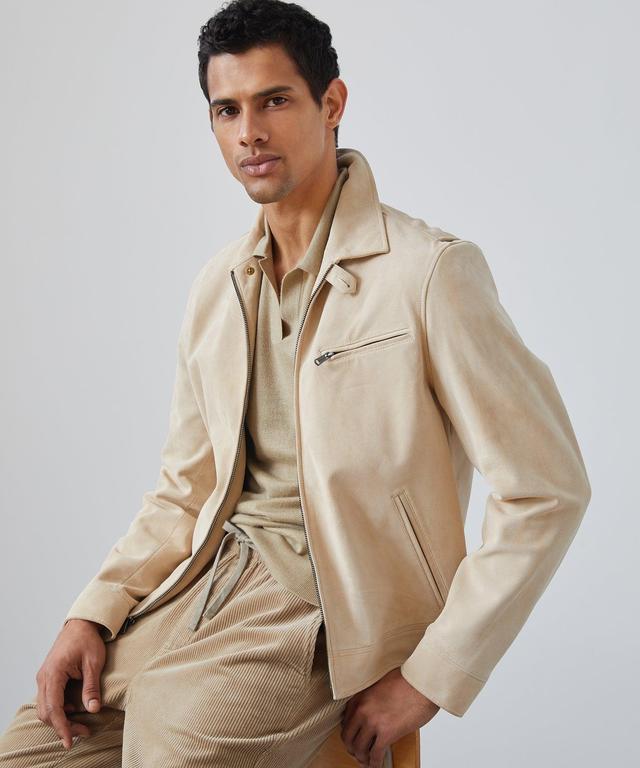 Italian Suede Dean Jacket in Light Product Image