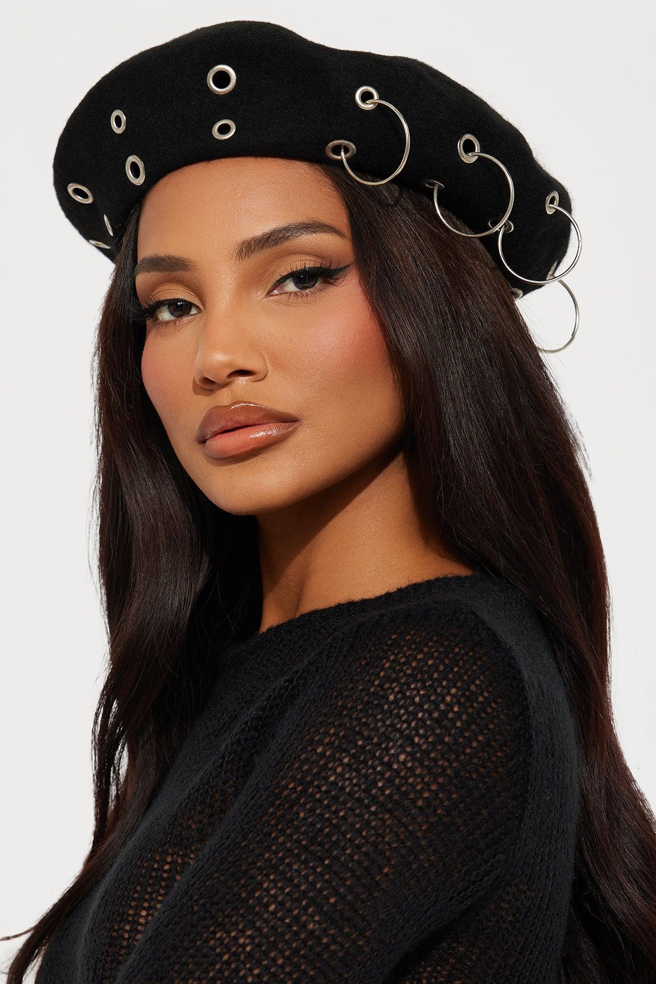 Grunge Baddie Beret - Black Product Image