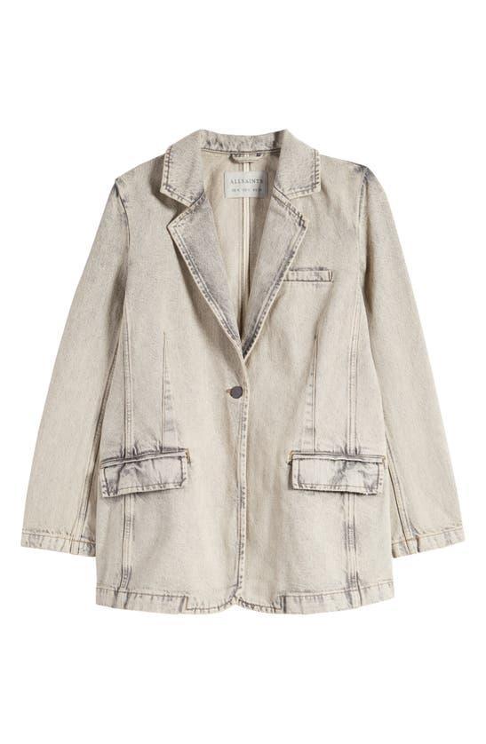 ALLSAINTS Ever Denim Relaxed Fit Blazer In Grey Product Image