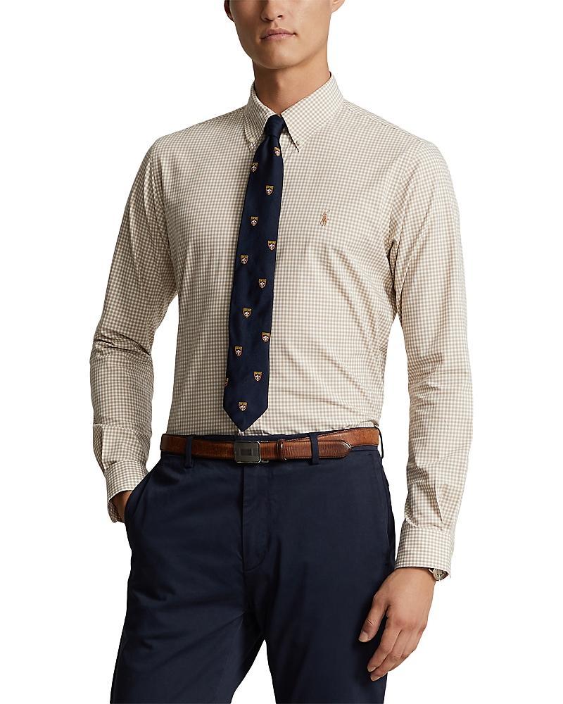 Polo Ralph Lauren Slim Fit Gingham Stretch Poplin Long Sleeve Woven Shirt Product Image