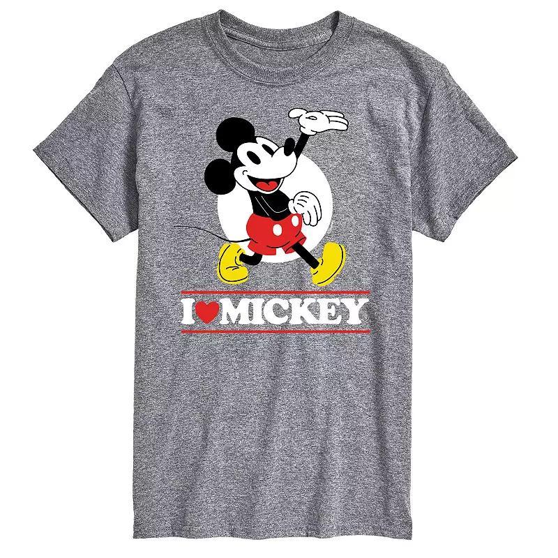 Disneys Mickey Mouse Big & Tall I Love Mickey Graphic Tee, Mens Product Image